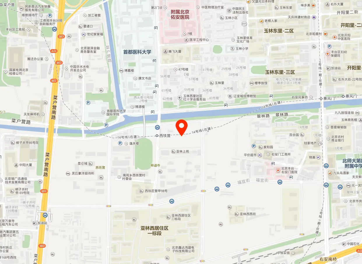西铁营万达广场地图位置